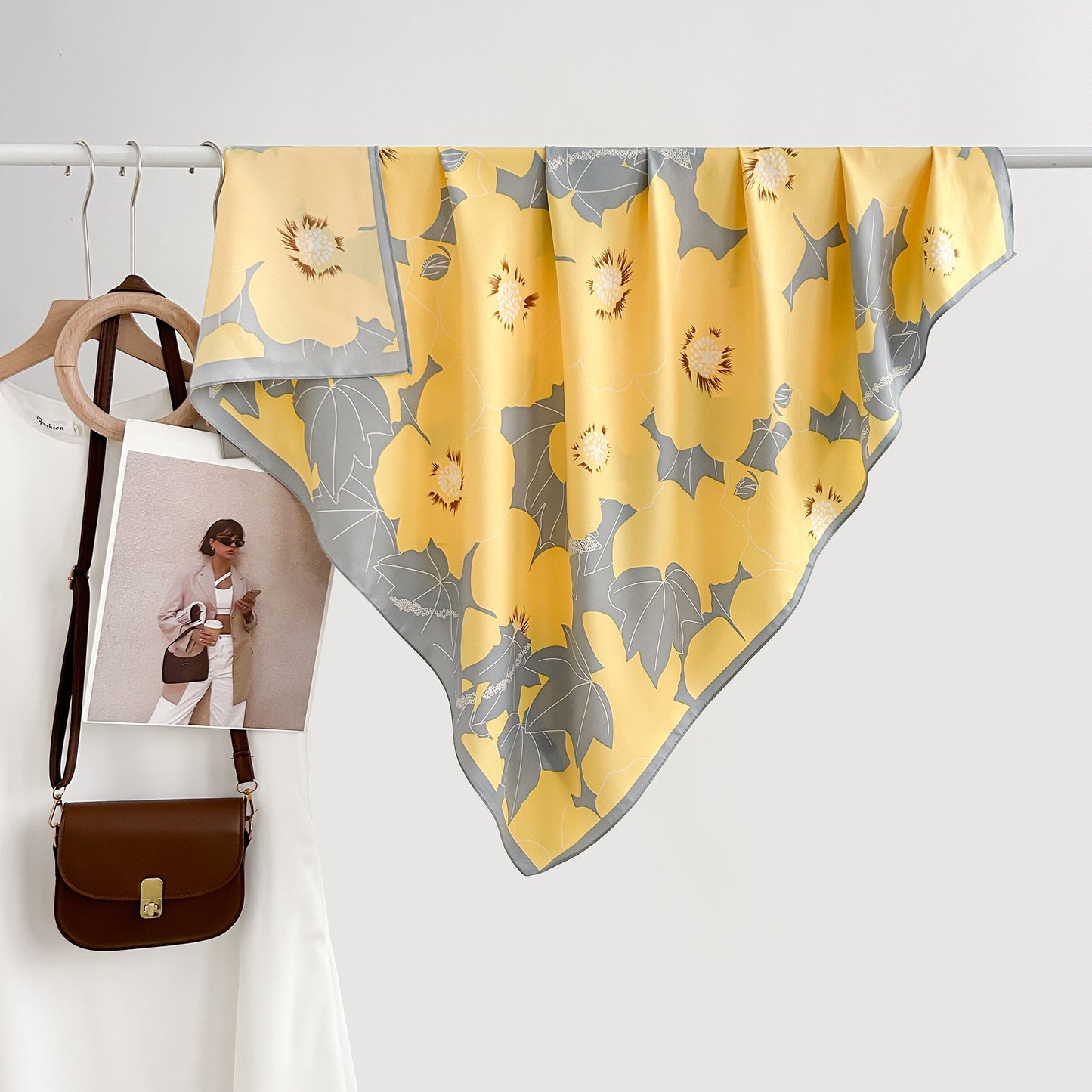 Aurore Foulard Carré Imprimé