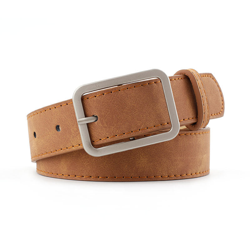 🔲 Ceinture Tendance à Boucle Carrée – Look Minimaliste & Stylé