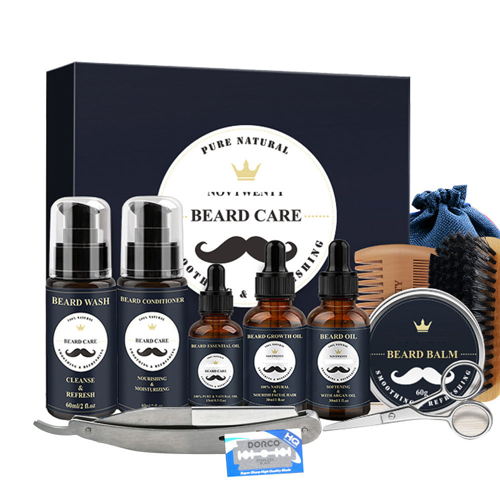 🪵 NOVTWENTY – Pogonotomy Moussa Set – Complete Beard Care Kit