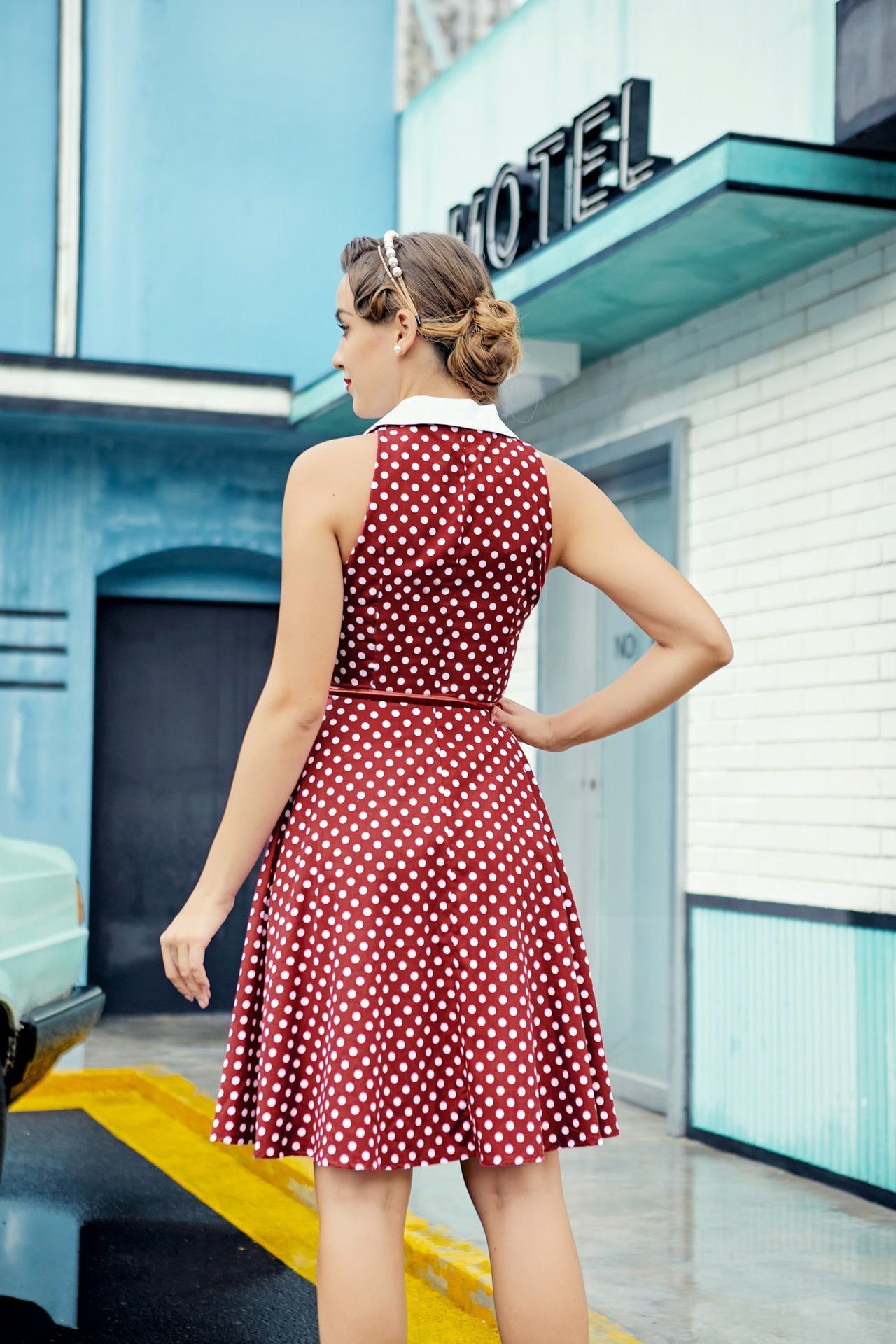 ColorEdge Robe Courte Slim Contrastée