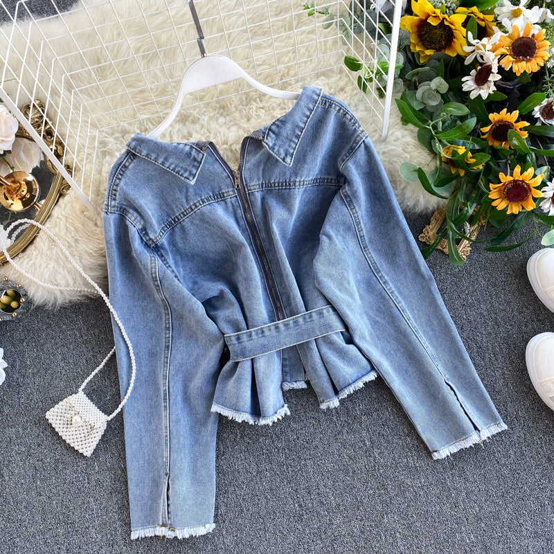 🖤Mintou – Veste en Denim pour Femme