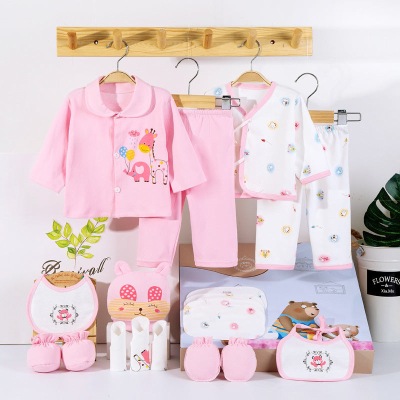 👶 18 Piece Cotton Newborn Clothes Gift Box Set