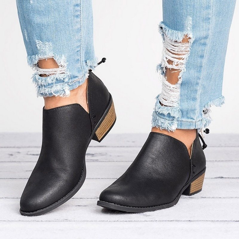 đ Bottines RĂ©tro Ă Talons â ĂlĂ©gance Automnale pour Femmes
