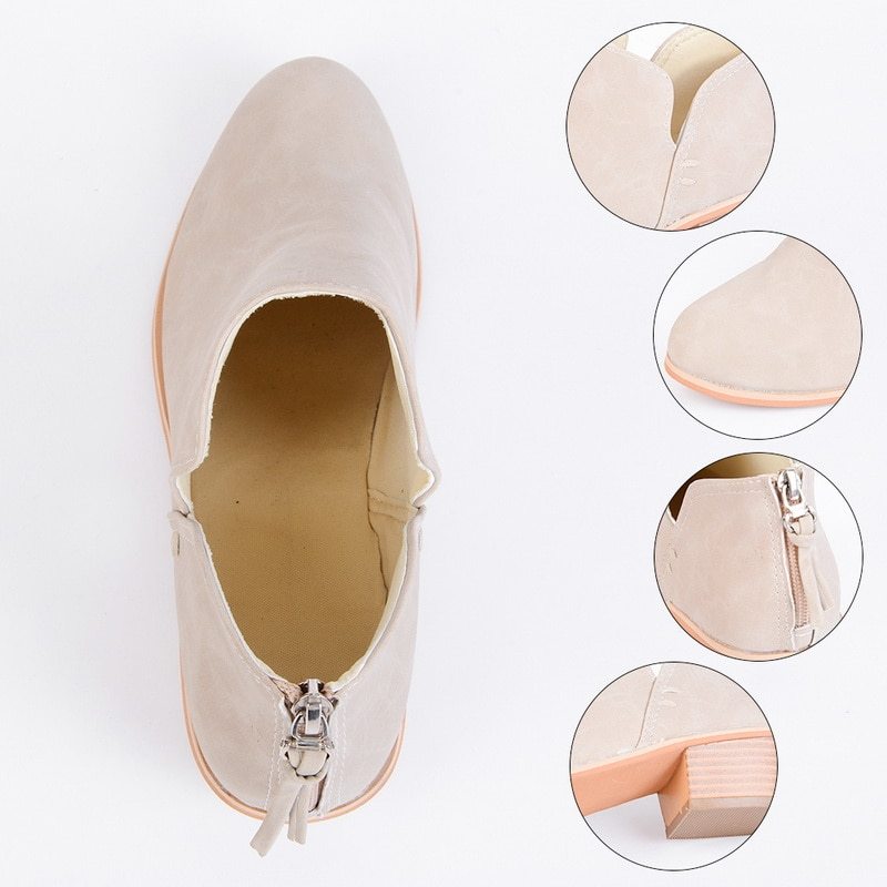 đ Bottines RĂ©tro Ă Talons â ĂlĂ©gance Automnale pour Femmes
