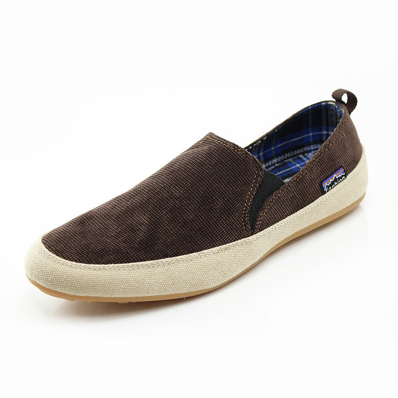Men's canvas men's shoes breathable low-top casual shoes soft bottom light shoes