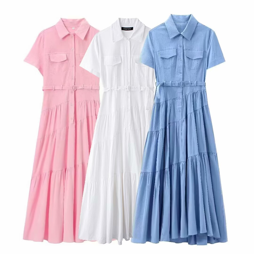 CityBelt Robe Chemise Ceinturée