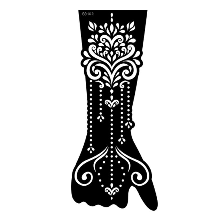 ✨ Tattoo Éphémère Aïssata – Géométrie Mystique