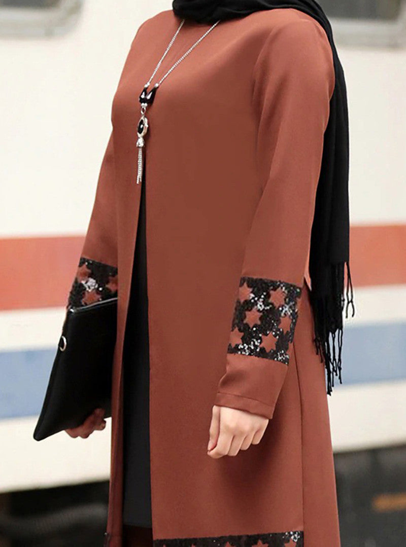 🌙 Assy🖤 – Ensemble Abaya & Pantalon Chic Oriental
