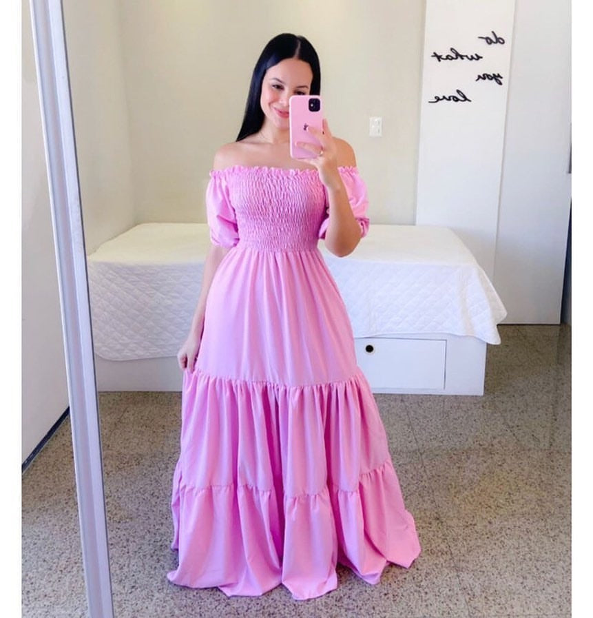 Robe "Amara" Féérie Florale & Épaules Dénudées