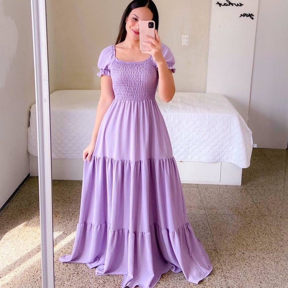 Robe "Amara" Féérie Florale & Épaules Dénudées