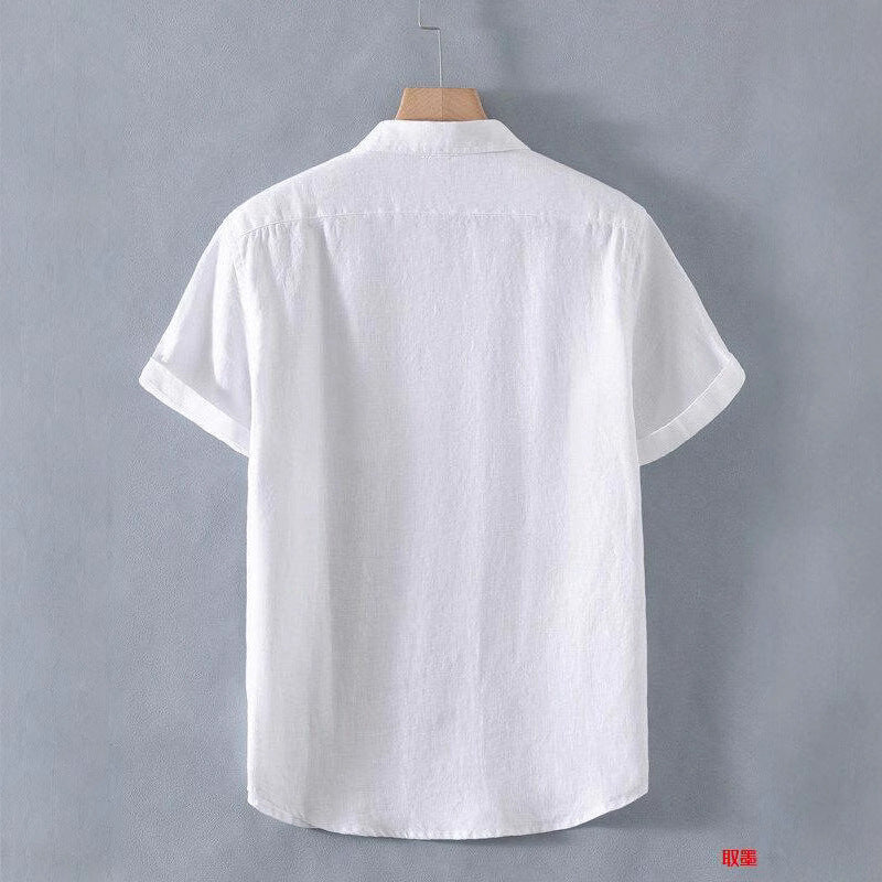 Sékou Linen – Chemise Homme Décontractée en Lin Manches Courtes