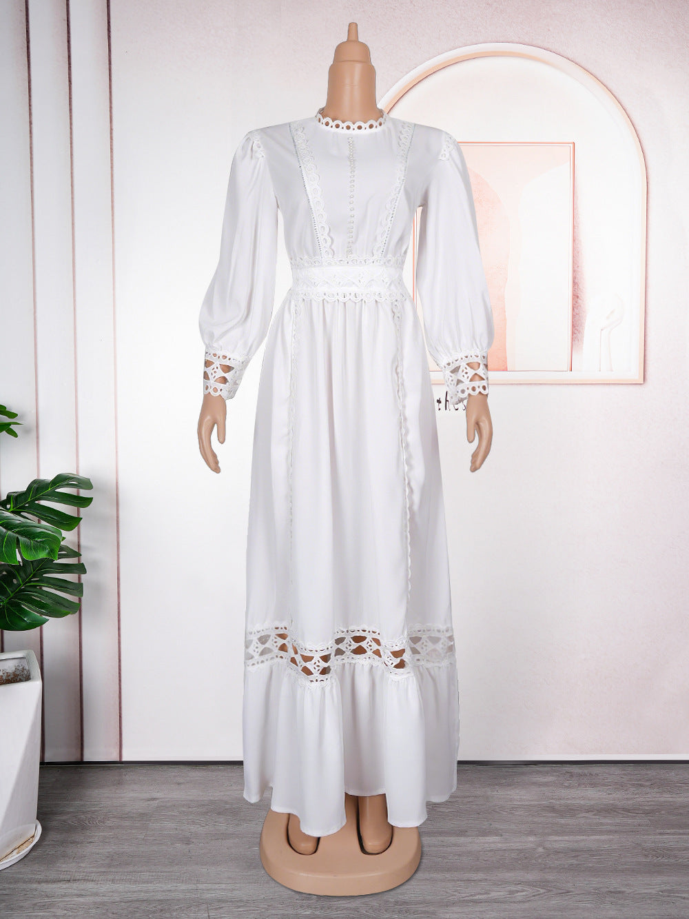 Robe "Ayo" Élégance Retro & Fleurs Crochetées