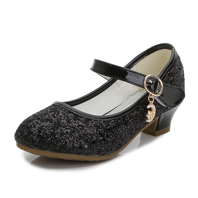 Girls Korean Style Princess Sequin Dance Shoes