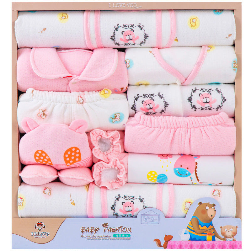👶 18 Piece Cotton Newborn Clothes Gift Box Set