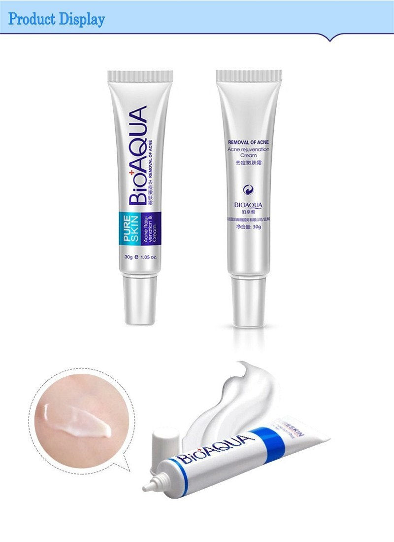 🌿 Bioaqua – Crème Anti-Acné et Contrôle du Sébum 30g