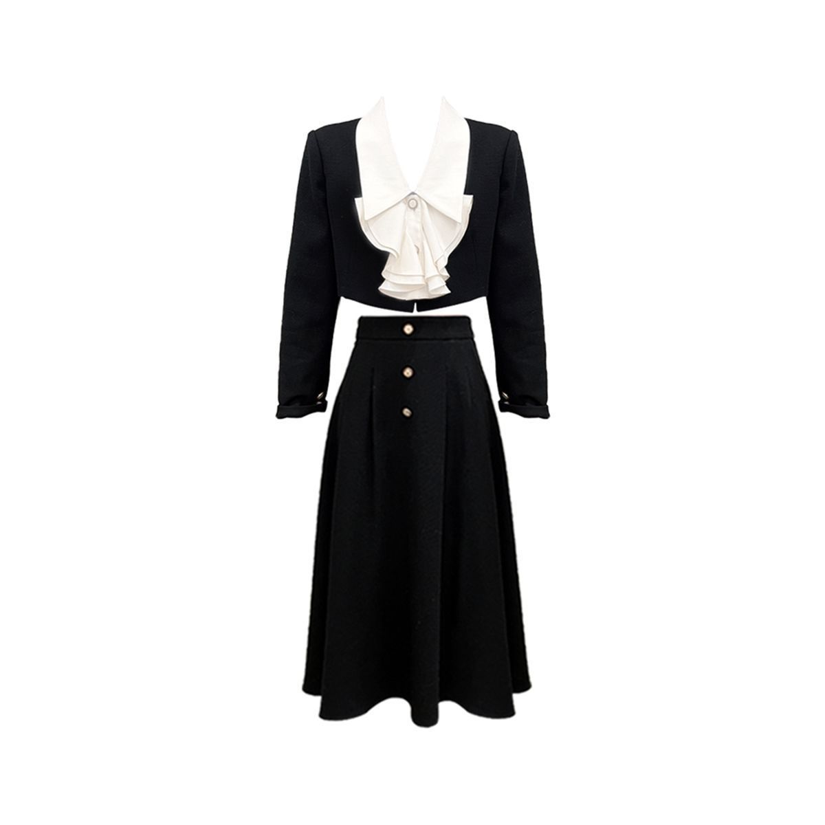 Fashion Special-interest Lapel Women's Coat Skirt Two-piece Set