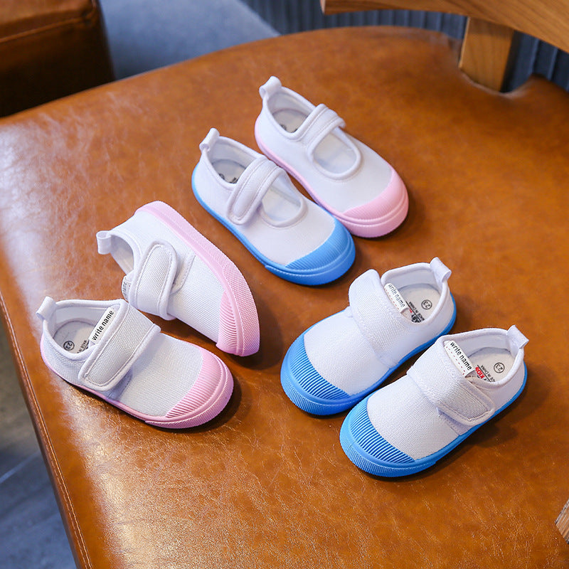 Spring New Children's Canvas Shoes Girls White Shoes