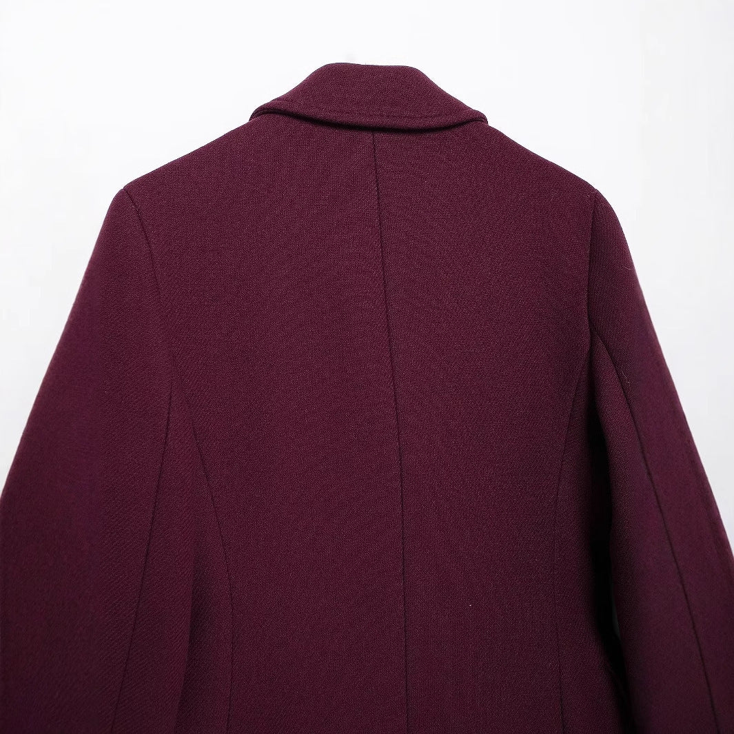 Selena – Manteau Long à Double Rangée d’Ornements