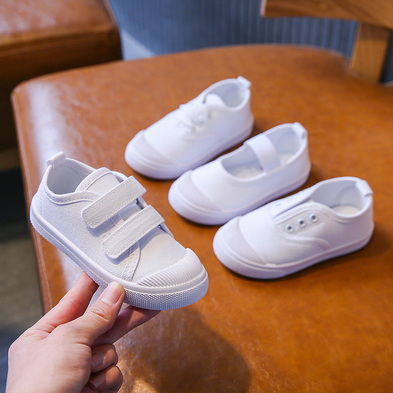 Spring New Children's Canvas Shoes Girls White Shoes