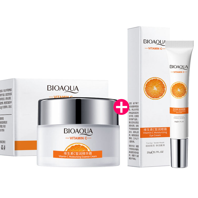 BIOAQUA – Crème Visage 50g + Crème Yeux 20g Hydratantes et Régénérantes à la Vitamine C