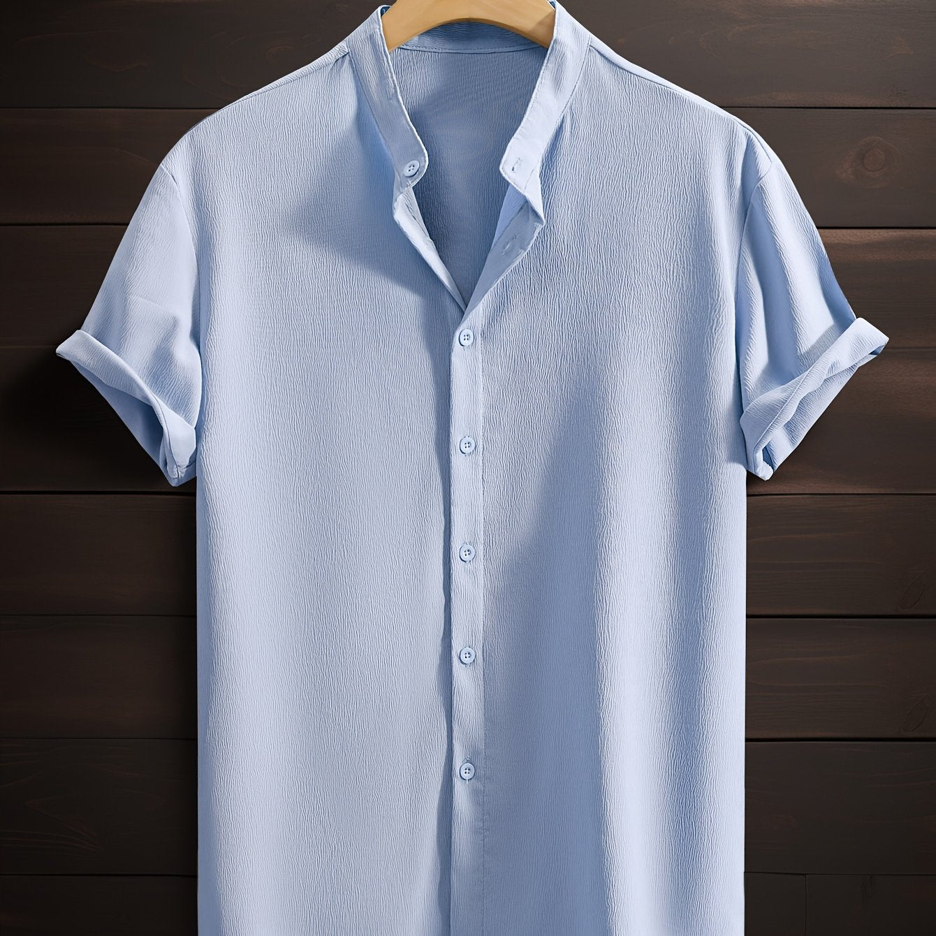 Amadou Breeze – Chemise Homme Casual Respirante Col Montant