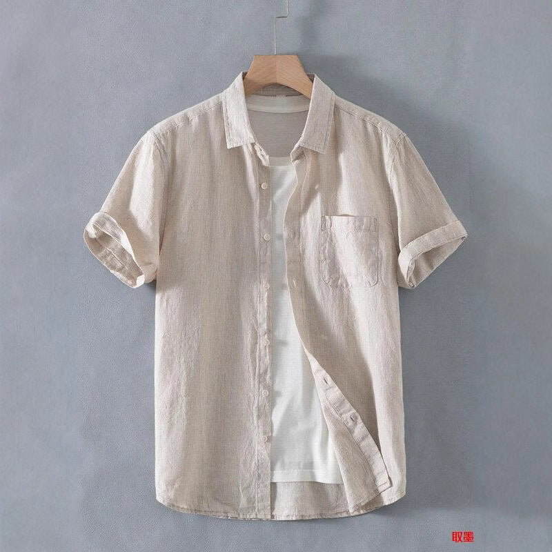 Sékou Linen – Chemise Homme Décontractée en Lin Manches Courtes