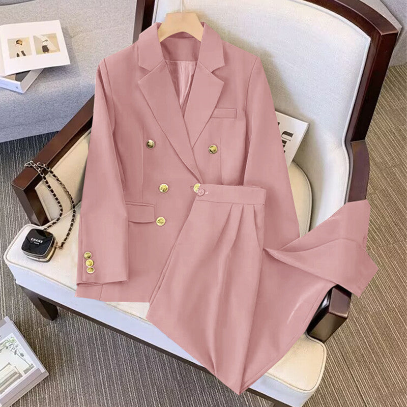 Power Chic – Tailleur Femme à Pantalon Évasé