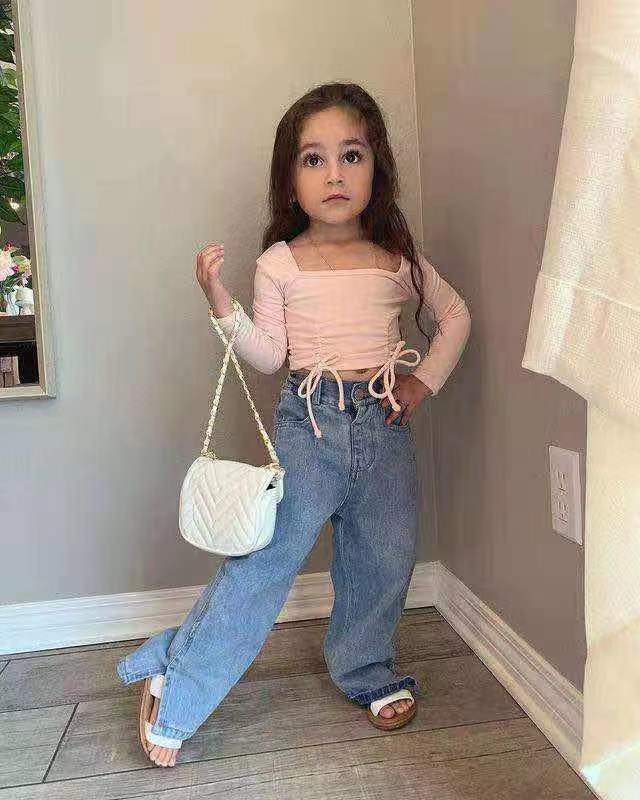 Douceur d’Automne Look Fille Coton & Nœud Élégant