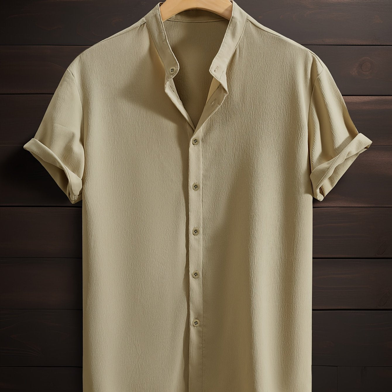 Amadou Breeze – Chemise Homme Casual Respirante Col Montant