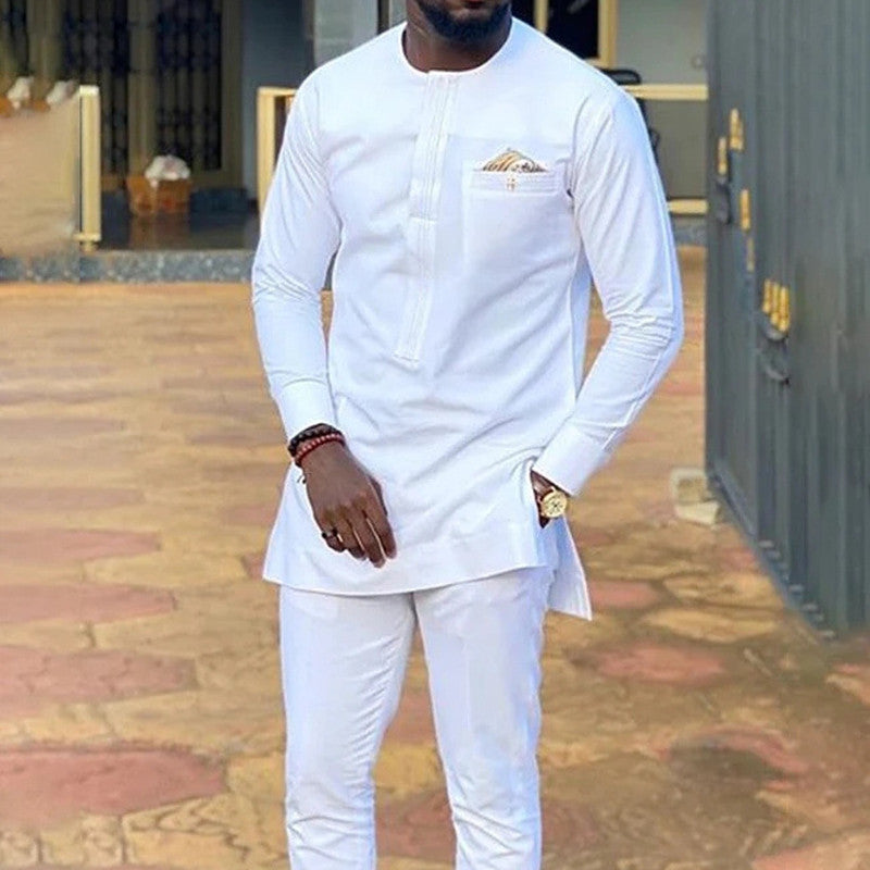 Fashion Men's Suit Printed Shirt