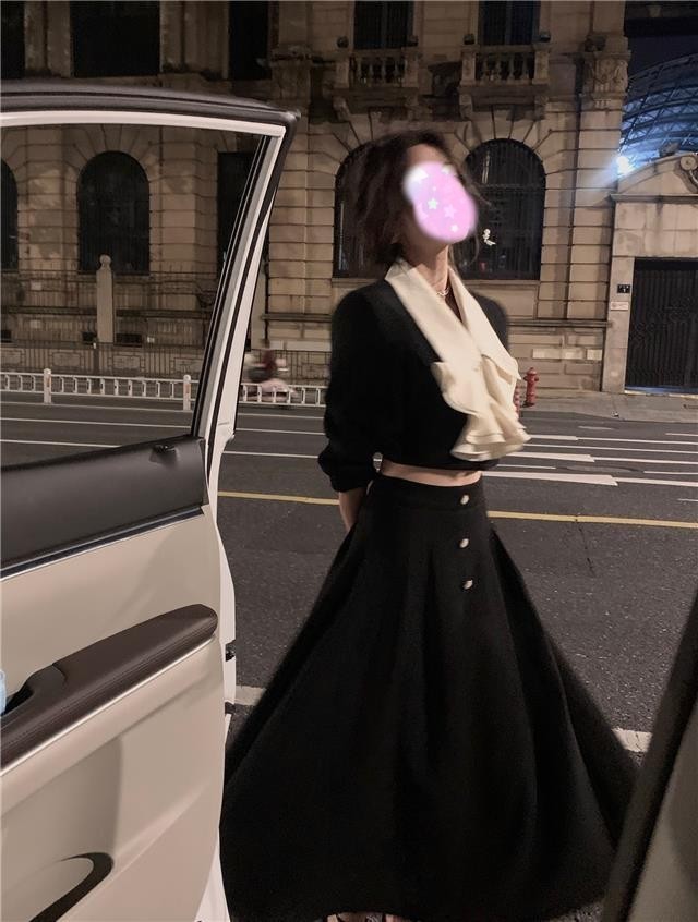 Fashion Special-interest Lapel Women's Coat Skirt Two-piece Set