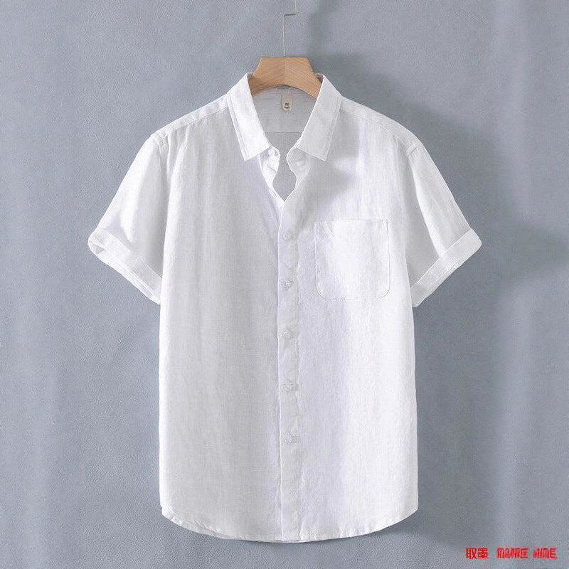 Sékou Linen – Chemise Homme Décontractée en Lin Manches Courtes