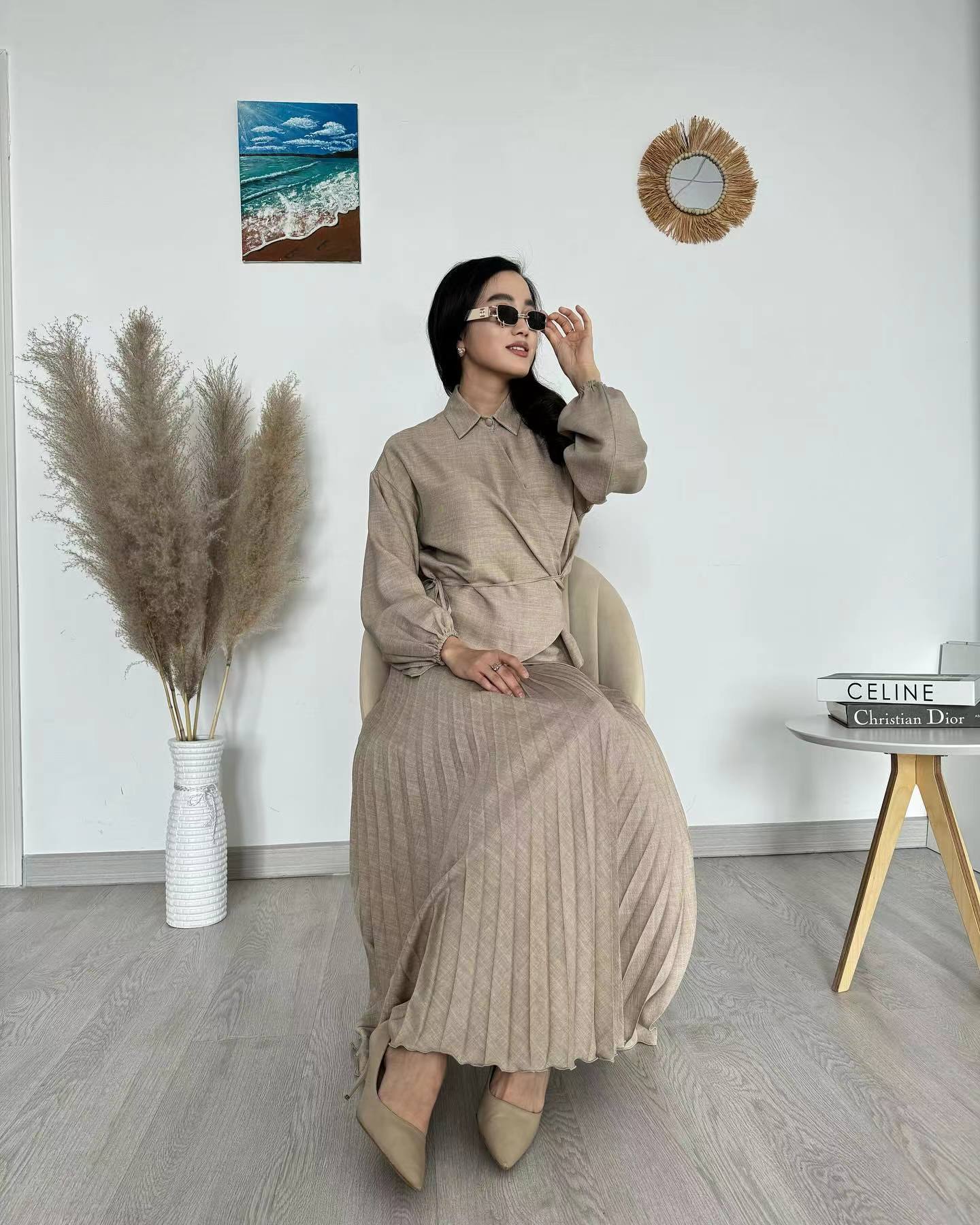 Pleated Set