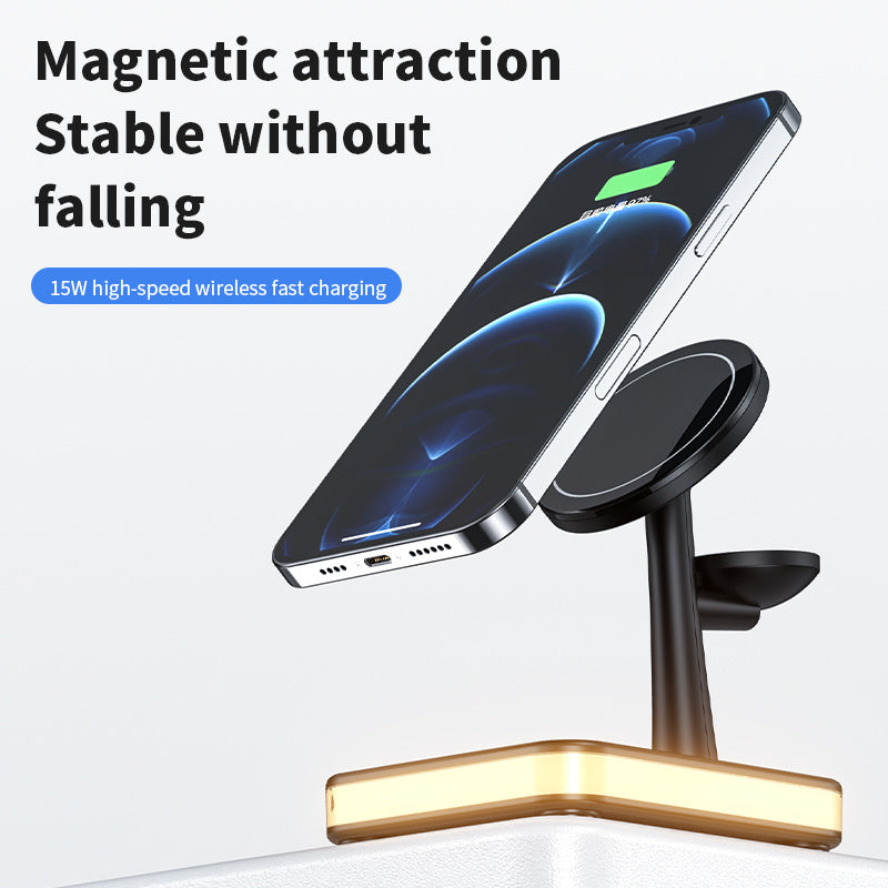 🔌 Chargez Tout en Un – Support Magnétique 4-en-1 Ultra Rapide ⚡