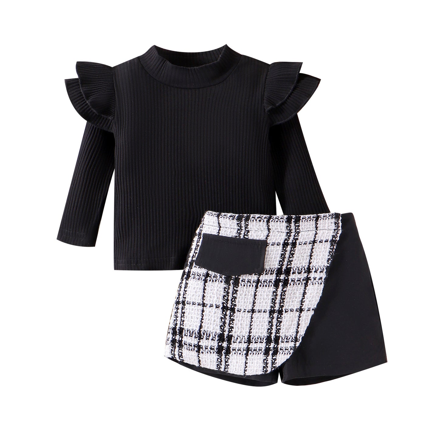 ✨ Ensemble Jupe & Haut Rayé – Style Chic pour Fillettes