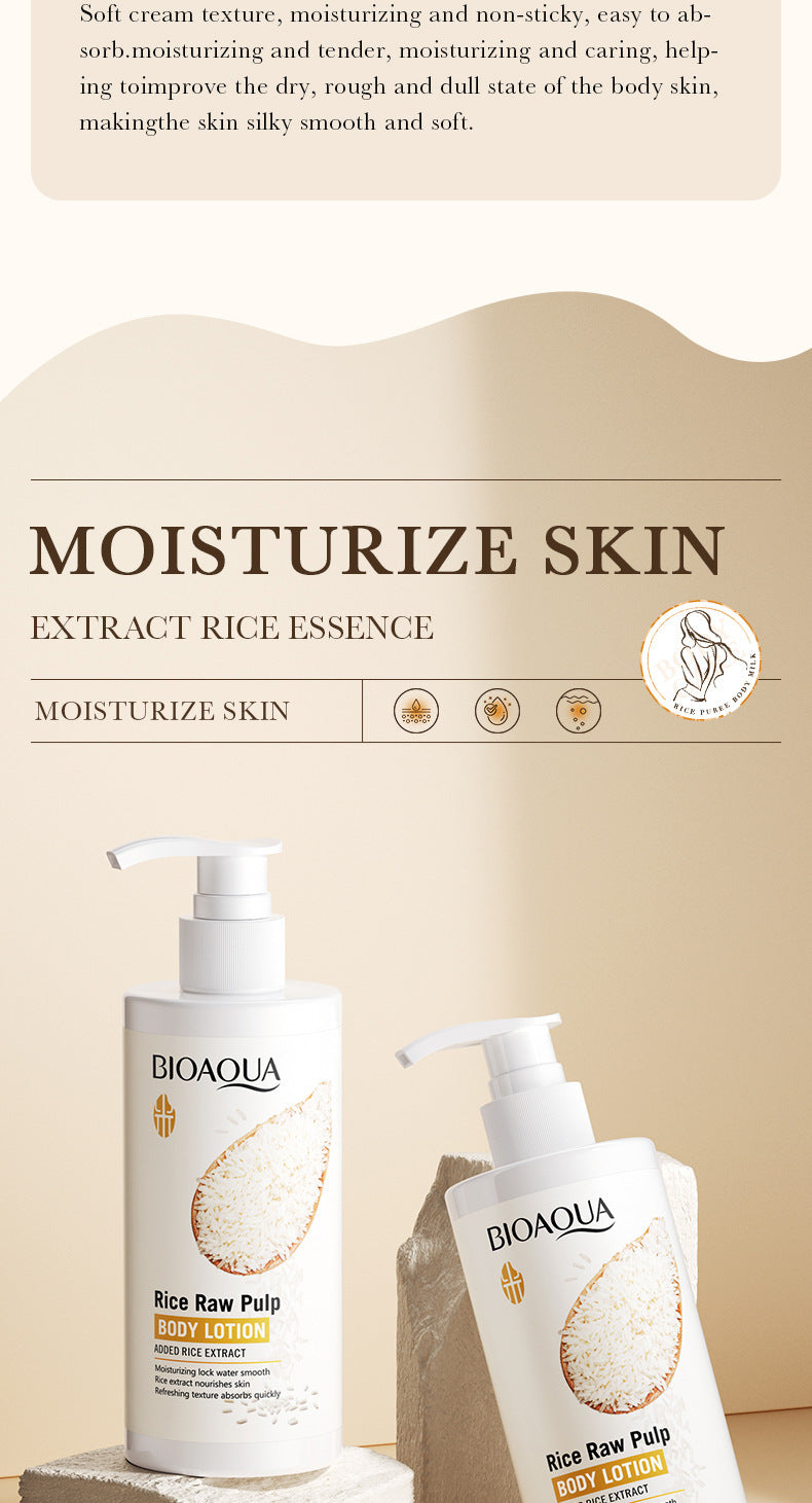 🌾 BIOAQUA – Lotion Hydratante et Nourrissante au Riz et masque capillaire