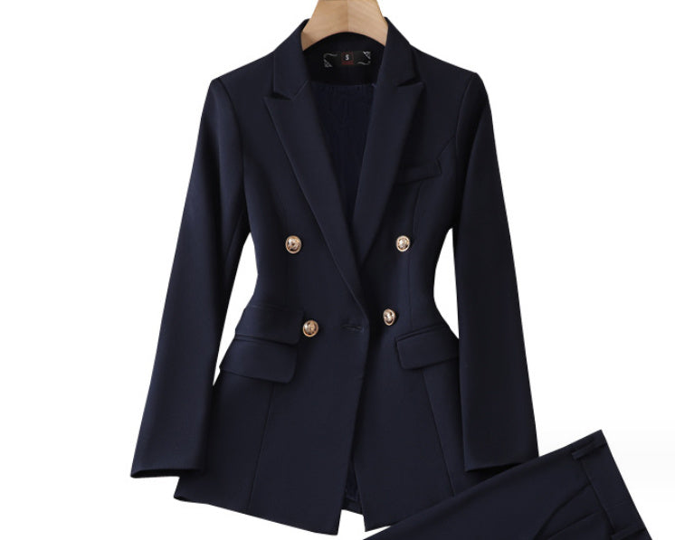 Power Chic – Tailleur Femme à Pantalon Évasé