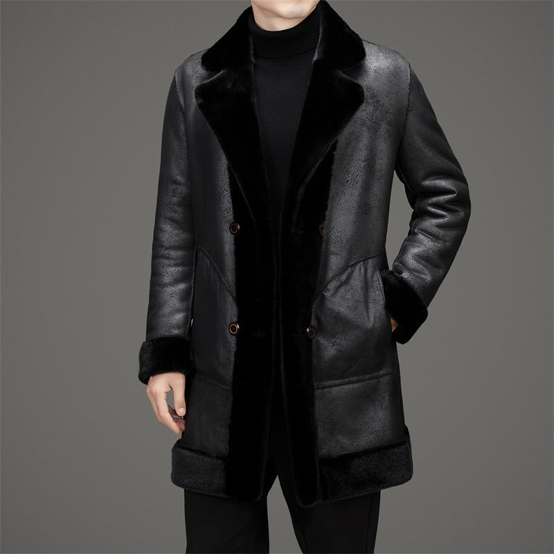 đ€ Younesâ Manteau chaud en fourrure de vison rĂ©versible