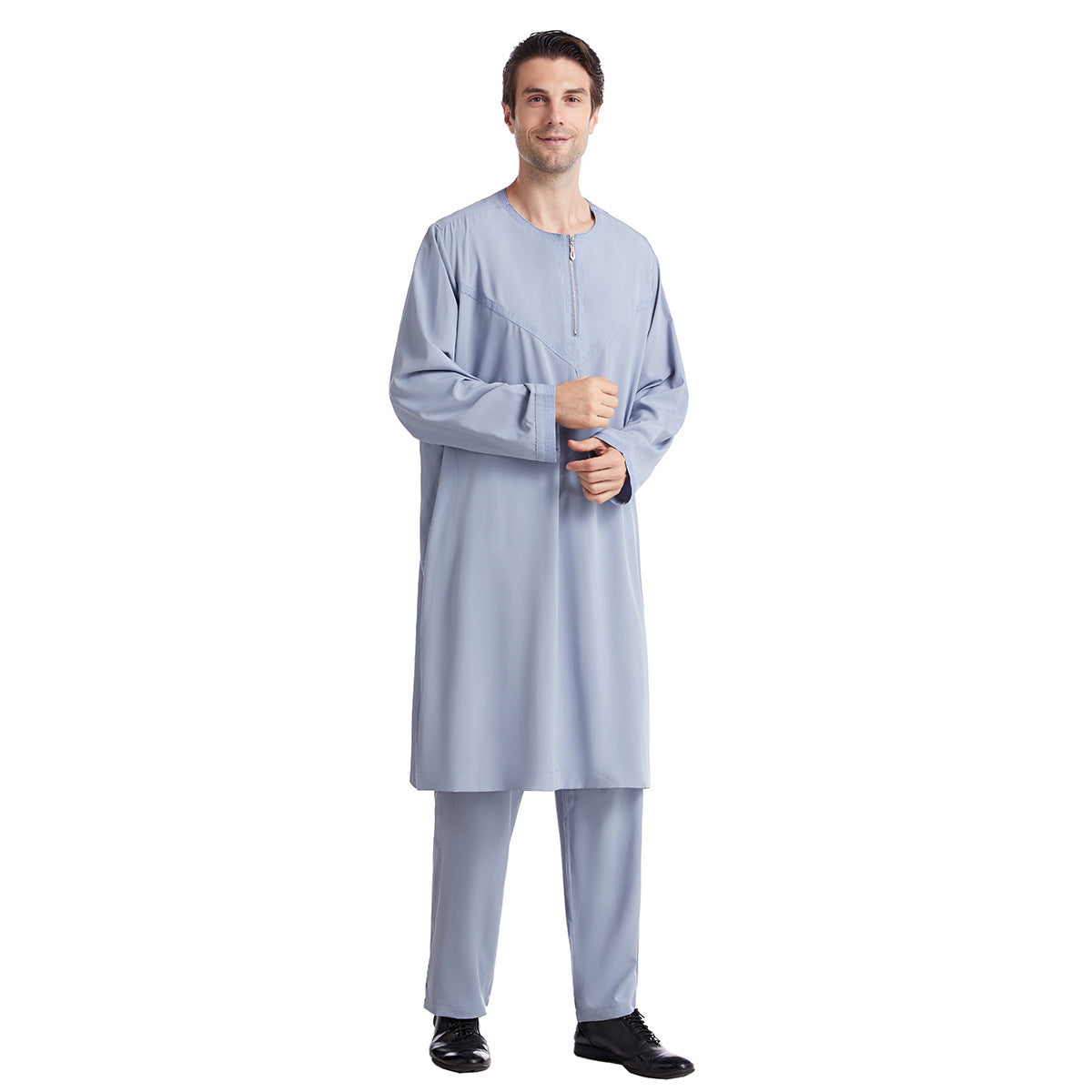 Taye – Ensemble Robe et Pantalon Homme Polyester Brodé
