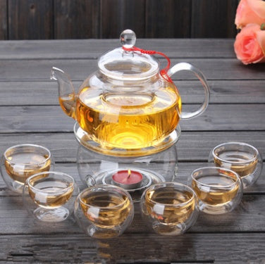 Heat-resistant Glass Set Of Herbal Tea Manufacturers Special Wholesale Flower Teapot With Filter Kung Fu Tea Gift Set