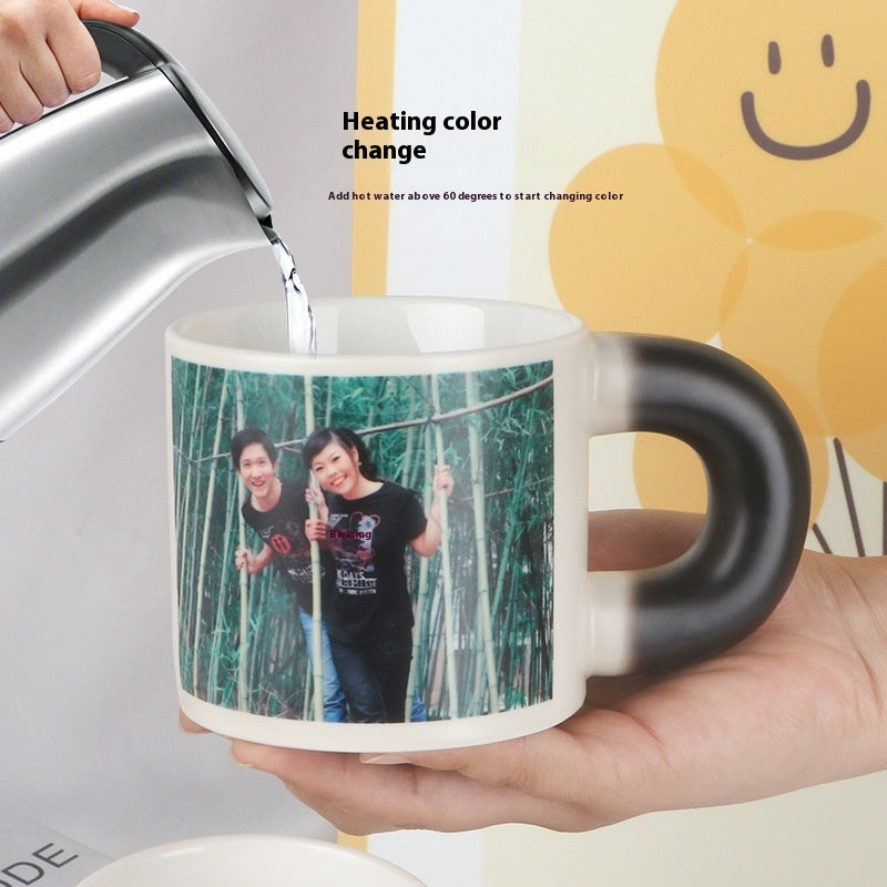 Photo Heating Color Changing Ceramic Mug