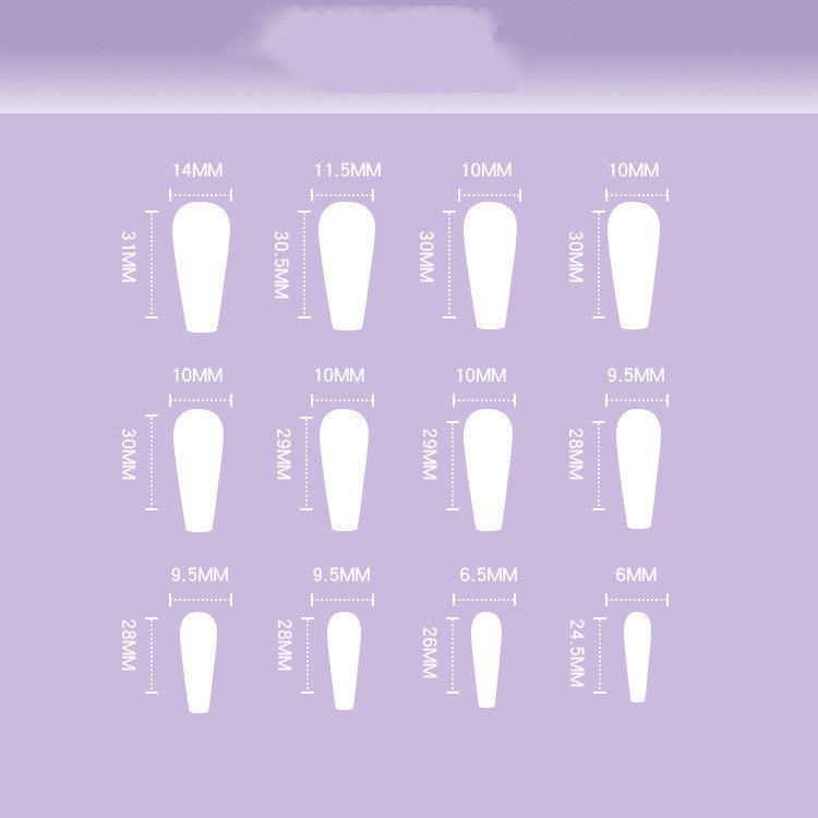 Peach Gradient Temperament Wearable Nail Patch Removable