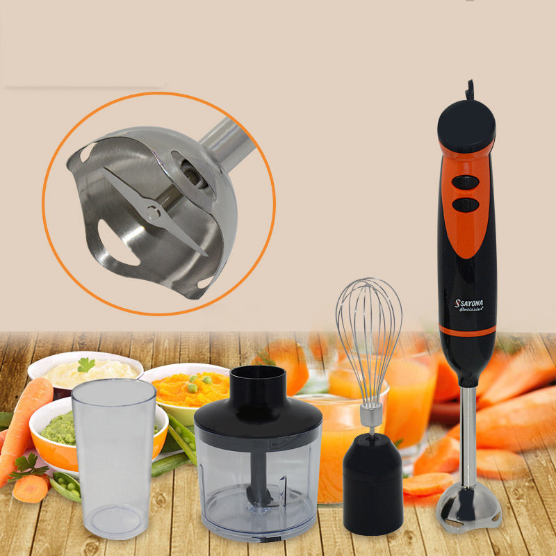 Mixeur Multifonction 4-en-1 – Blender, Hachoir & Batteur Électrique