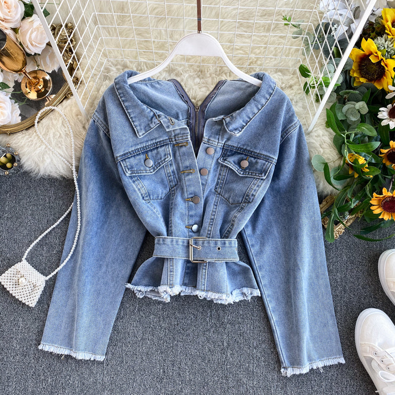 🖤Mintou – Veste en Denim pour Femme