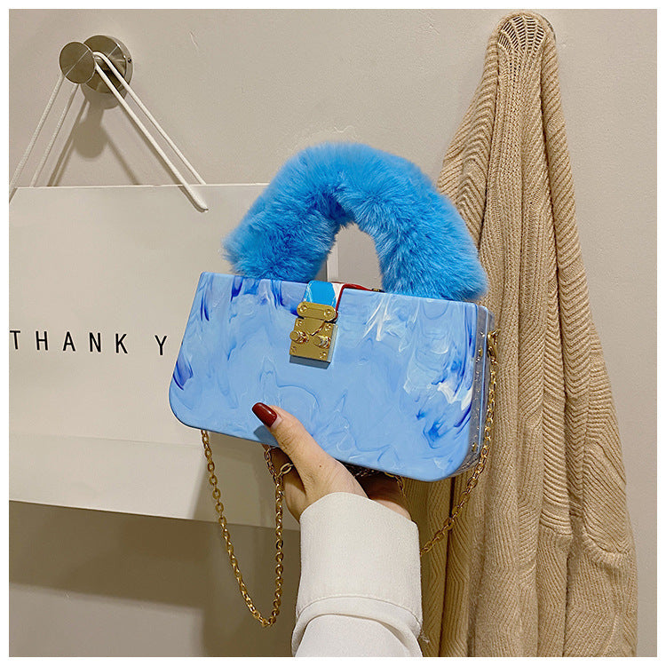 Women's Fashion Acrylic Hand Chain Box Bag