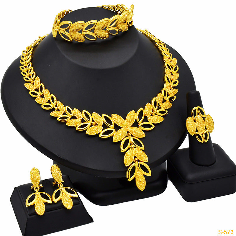 Women's Alloy 24k Jewelry Four-piece Set