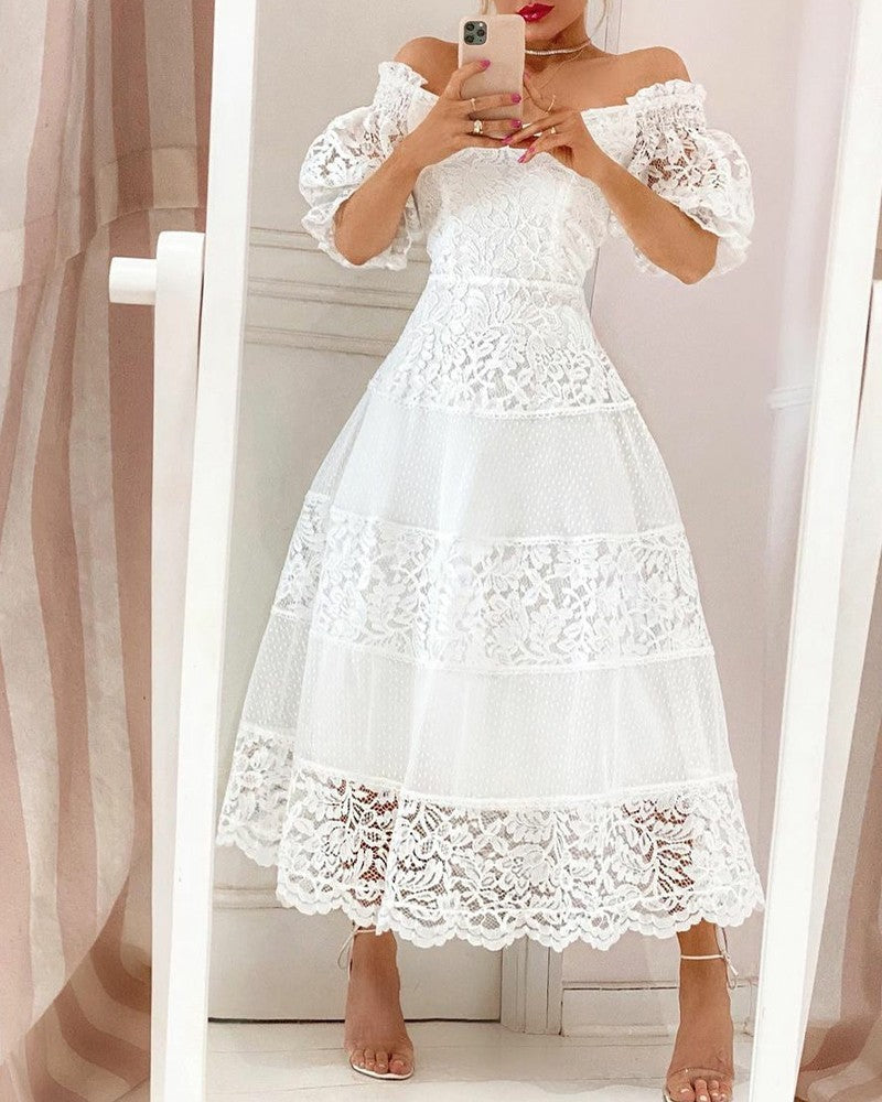 Elegant Puff Sleeve Dress
