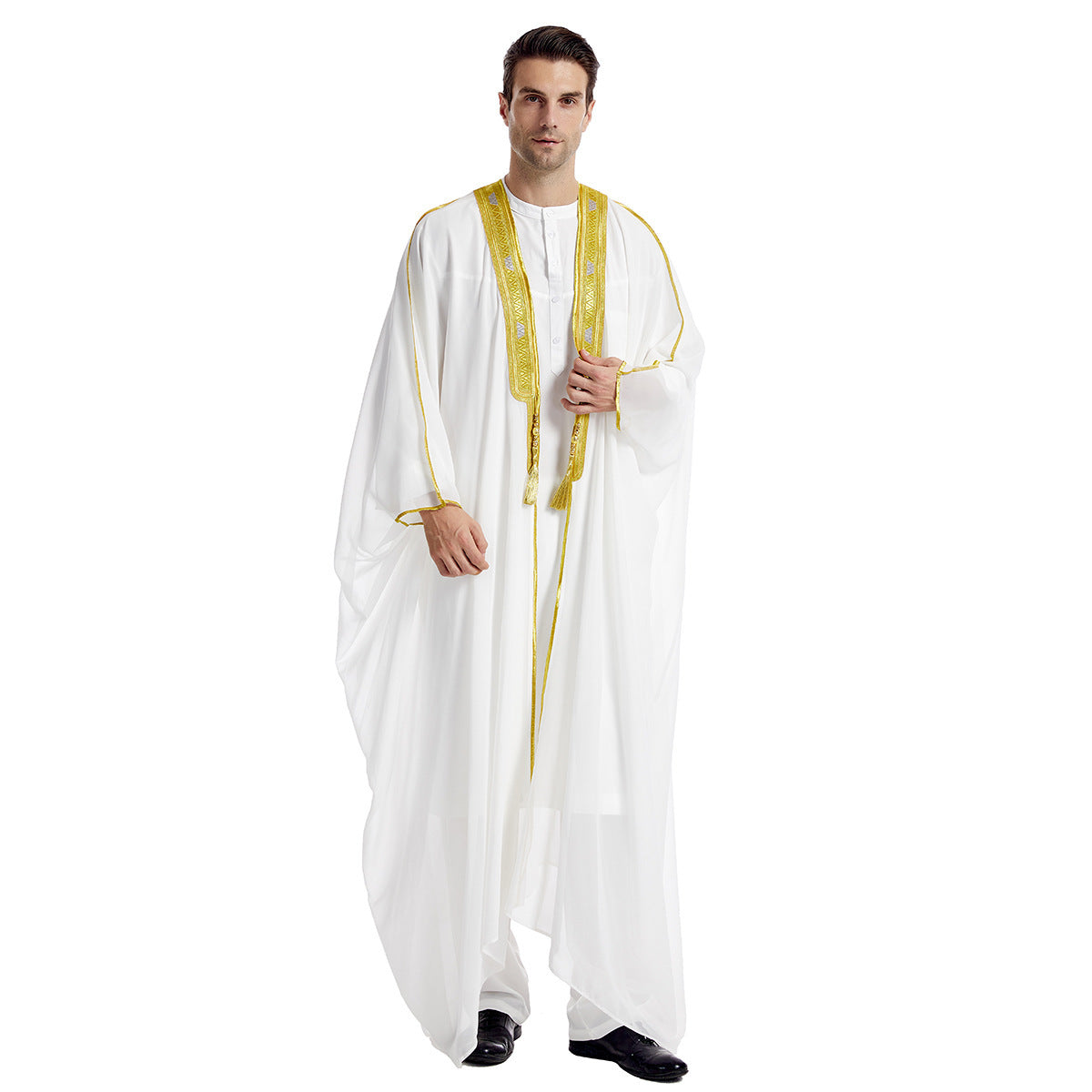 Rachid – Robe Homme Arabe Brodée à Manches Longues