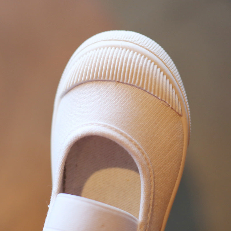 Spring New Children's Canvas Shoes Girls White Shoes