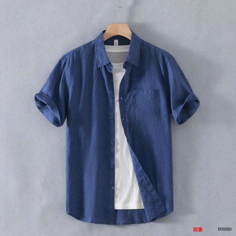 Sékou Linen – Chemise Homme Décontractée en Lin Manches Courtes
